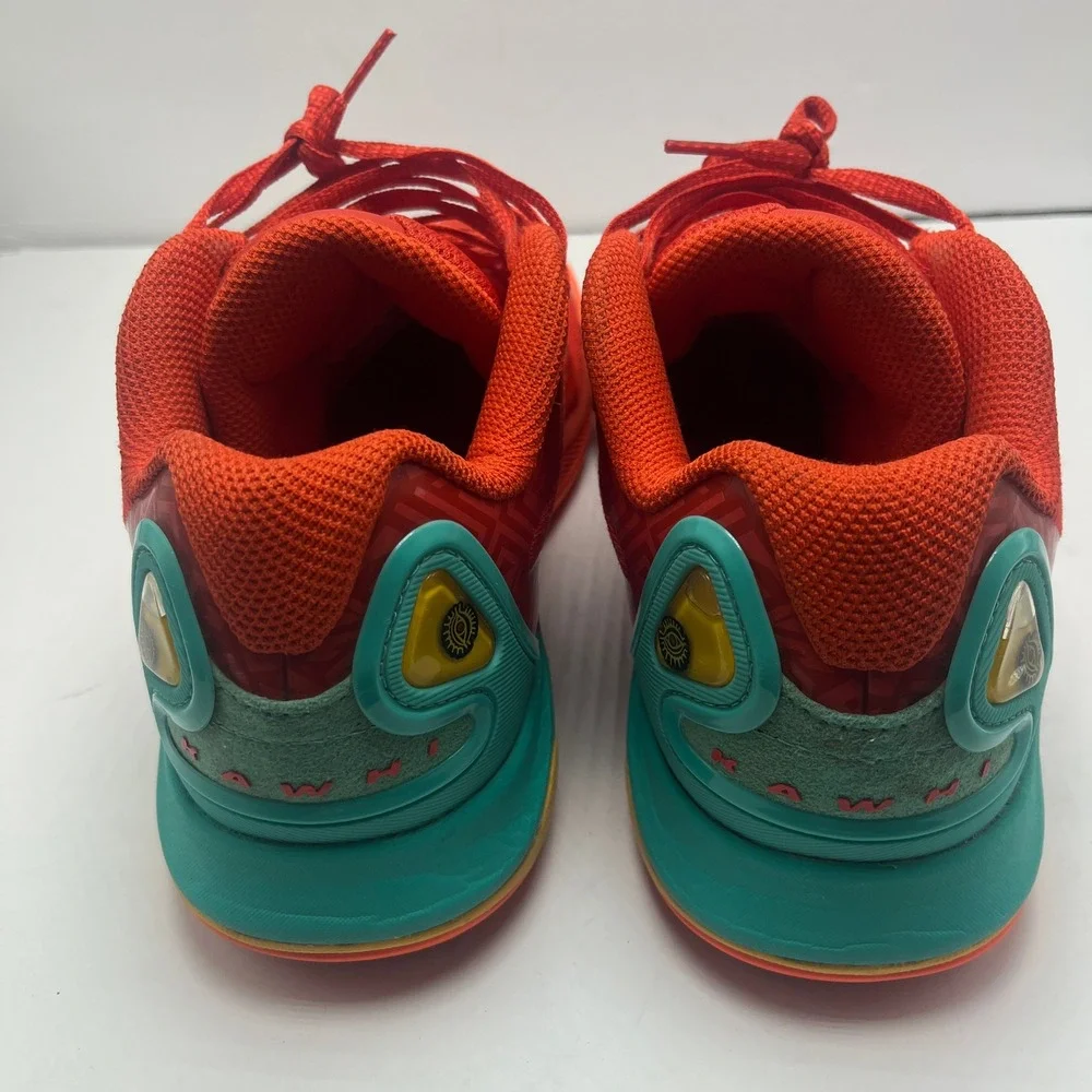 New Balance Kawhi IV Red Teal Basketball Shoes Mens 9 Wide 2E BBKLSWB4